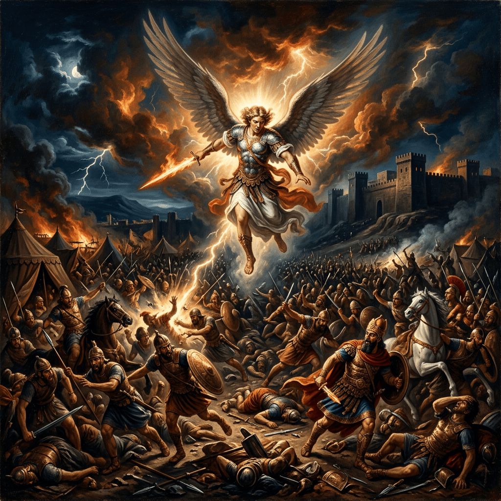 Angel of the Lord defeating Assyrian army